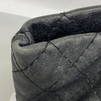 Chanel Tote Bag on the Road Leather Black Silver — view 7