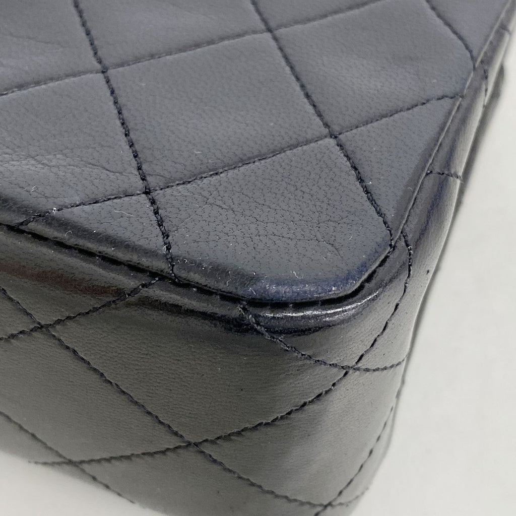 Chanel Shoulder Bag Mini Quilted Lambskin Black Gold — view 7