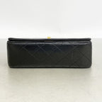 Chanel Shoulder Bag Mini Quilted Lambskin Black Gold — view 3