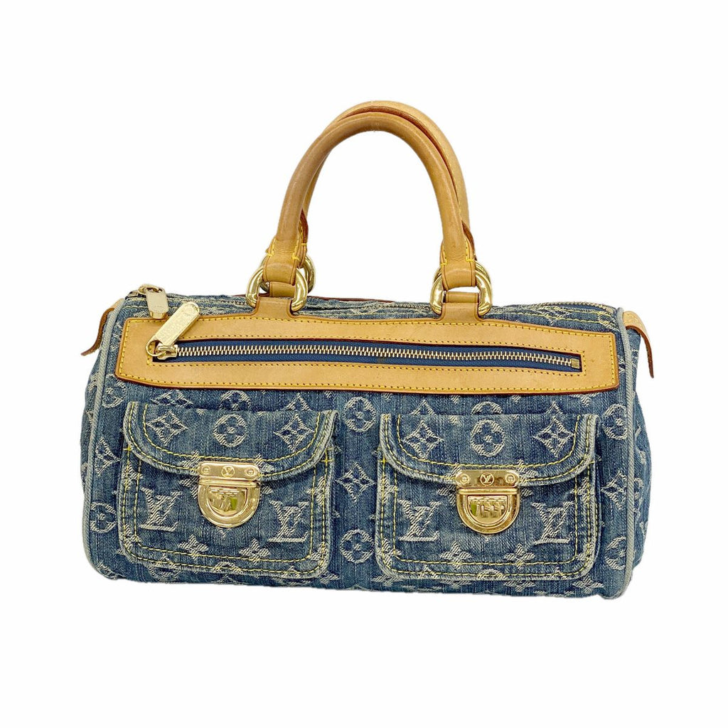 Louis Vuitton Handbag Monogram Denim Neo Speedy Blue