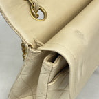 Chanel Shoulder Bag Quilted Lambskin Beige Gold — view 7