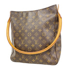 Louis Vuitton Shoulder Bag Monogram Looping GM Brown
