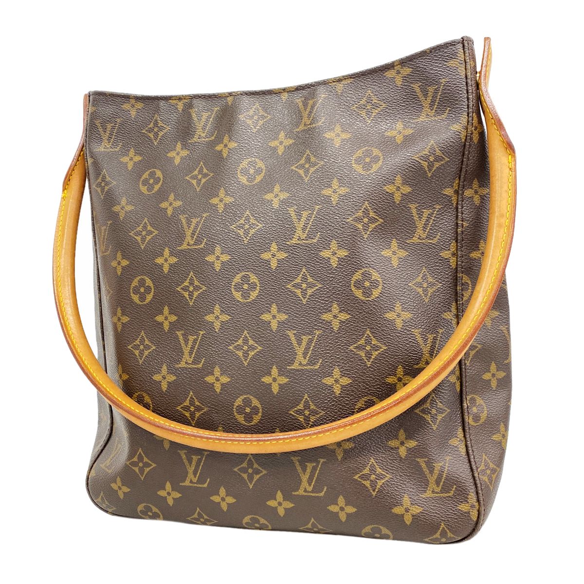 Louis Vuitton Shoulder Bag Monogram Looping GM Brown