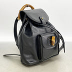 Gucci Backpack Bamboo Leather Black Gold — view 2