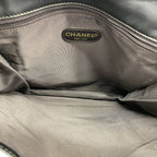 Chanel Shoulder Bag Leather Black Gold — view 4