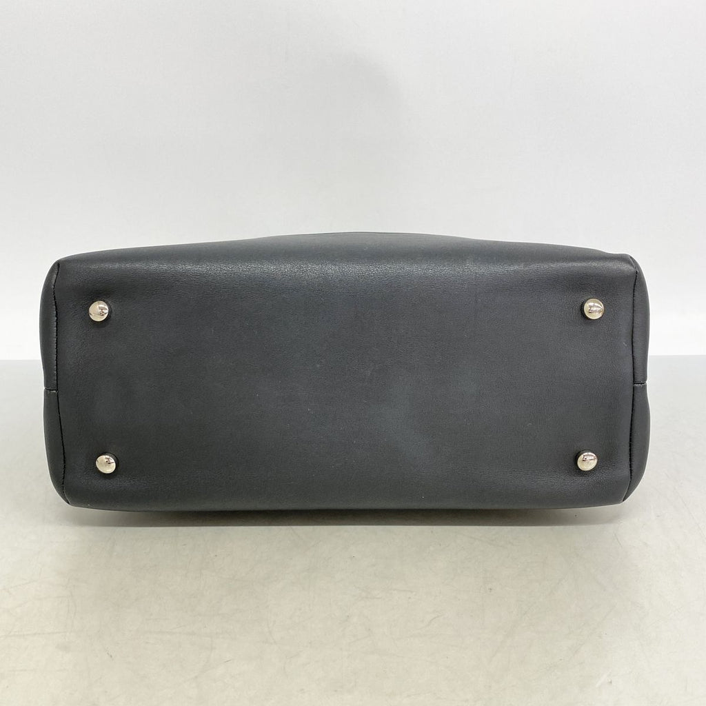 Chanel Chain Tote Bag V-stitch Patent Leather Black Silver — view 3