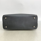 Chanel Chain Tote Bag V-stitch Patent Leather Black Silver — view 3