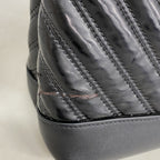Chanel Chain Tote Bag V-stitch Patent Leather Black Silver — view 7