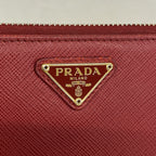 Prada Wallet Saffiano Leather Red Gold — view 8