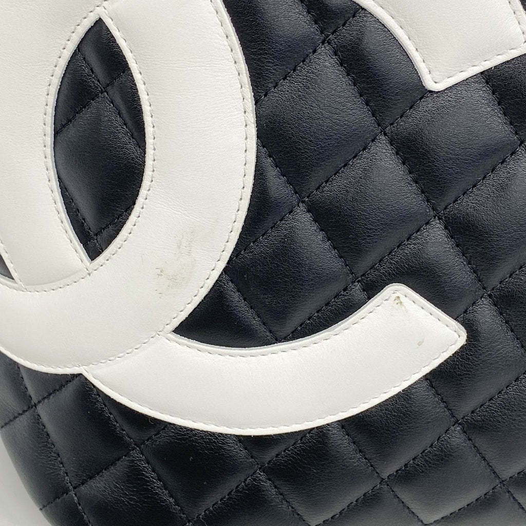 Chanel Tote Bag Cambon Leather Black Silver — view 6