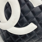 Chanel Tote Bag Cambon Leather Black Silver — view 6