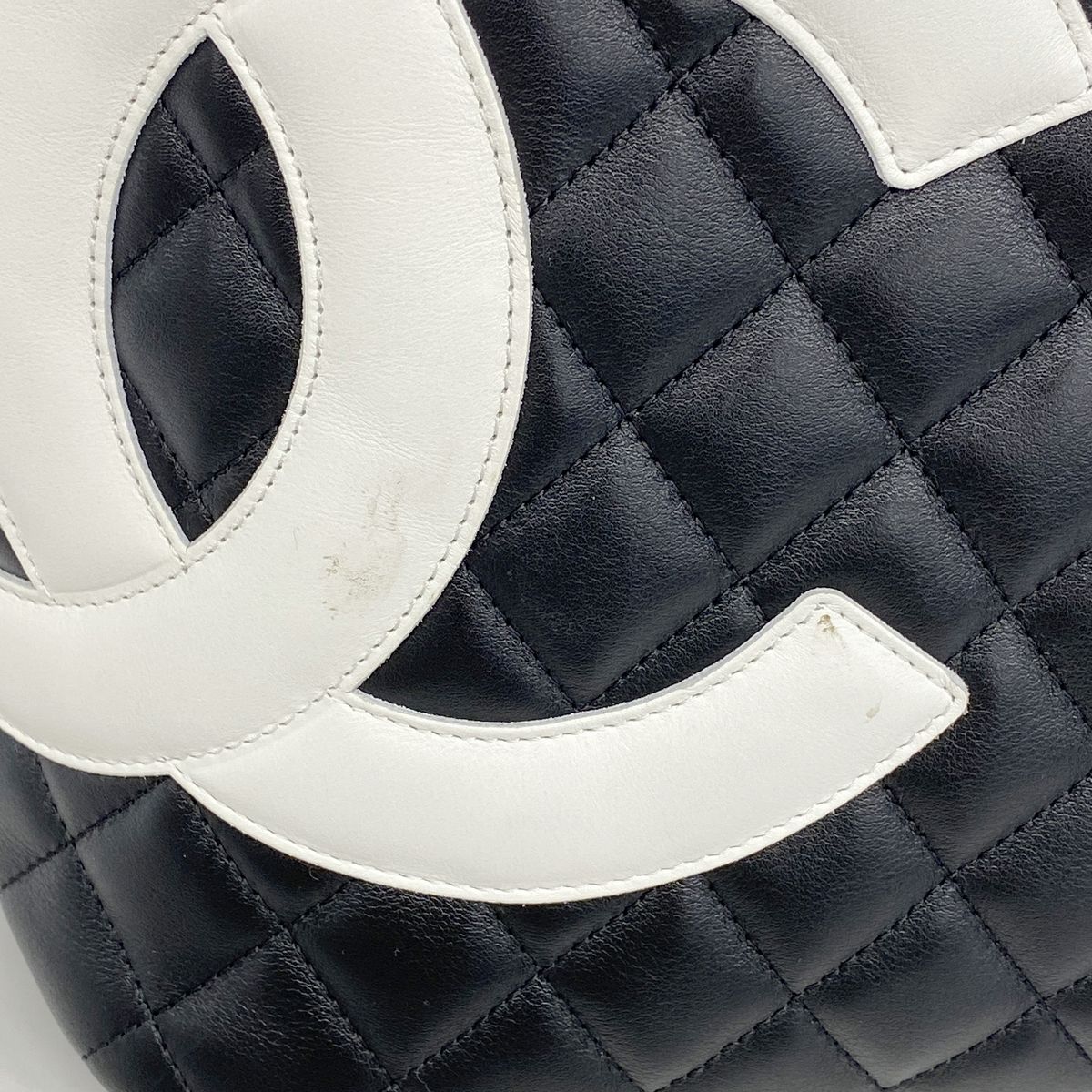 Chanel Tote Bag Cambon Leather Black Silver — view 6