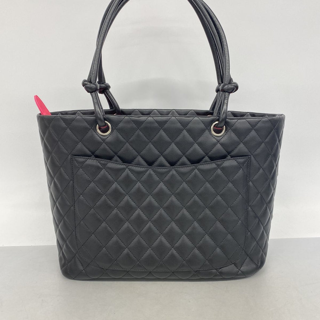 Chanel Tote Bag Cambon Leather Black Silver — view 7