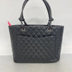 Chanel Tote Bag Cambon Leather Black Silver — view 7