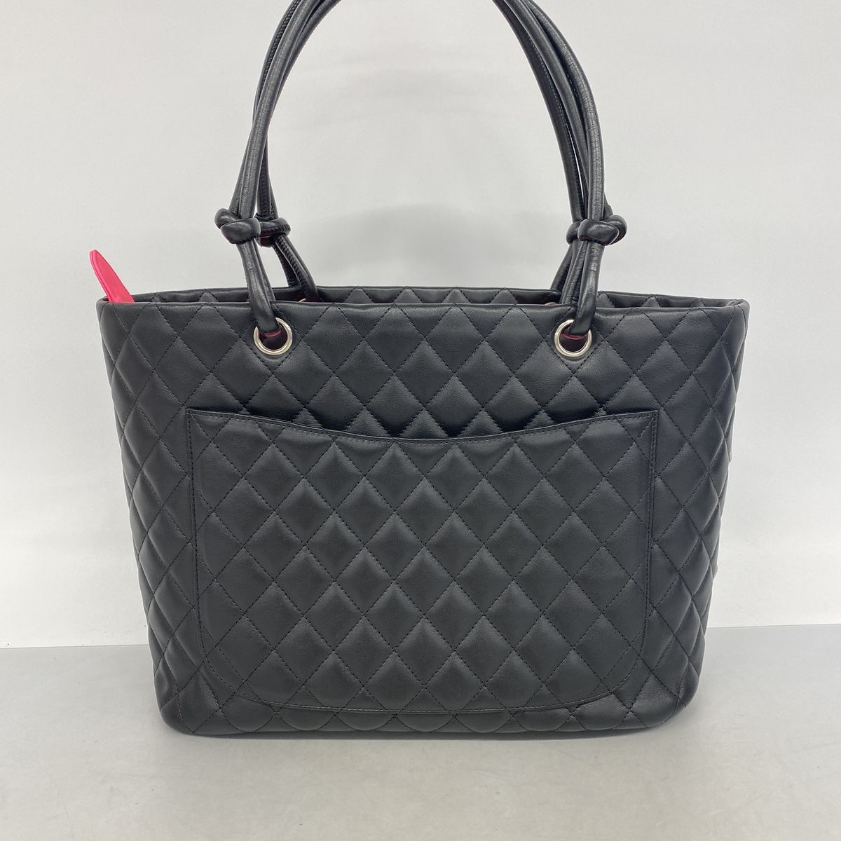 Chanel Tote Bag Cambon Leather Black Silver — view 7