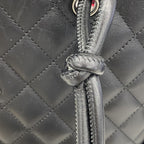 Chanel Tote Bag Cambon Leather Black Silver — view 8