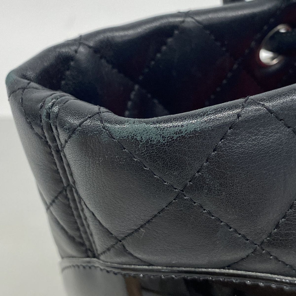 Chanel Tote Bag Cambon Leather Black Silver — view 7