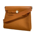 Hermes Shoulder Bag Herbag Mini Toile Military Vache Hunter Fauve Silver