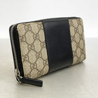 Gucci Wallet GG Supreme Brown Black Silver — view 2