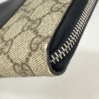 Gucci Wallet GG Supreme Brown Black Silver — view 6