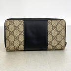 Gucci Wallet GG Supreme Brown Black Silver — view 8