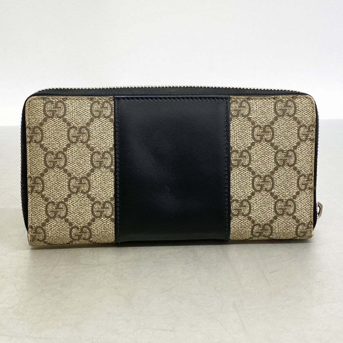 Gucci Wallet GG Supreme Brown Black Silver — view 8