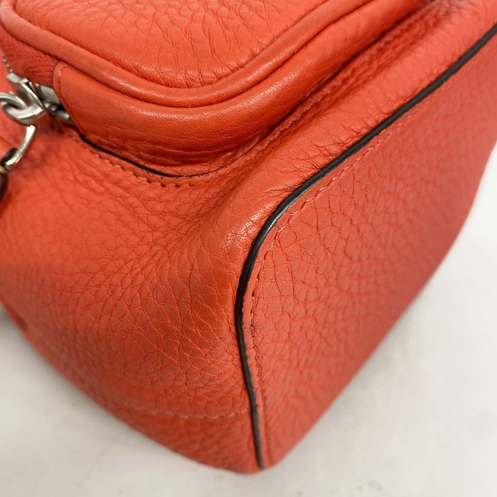 Fendi Handbag Montresor Mini Leather Red Silver 2-Way Bag — view 7