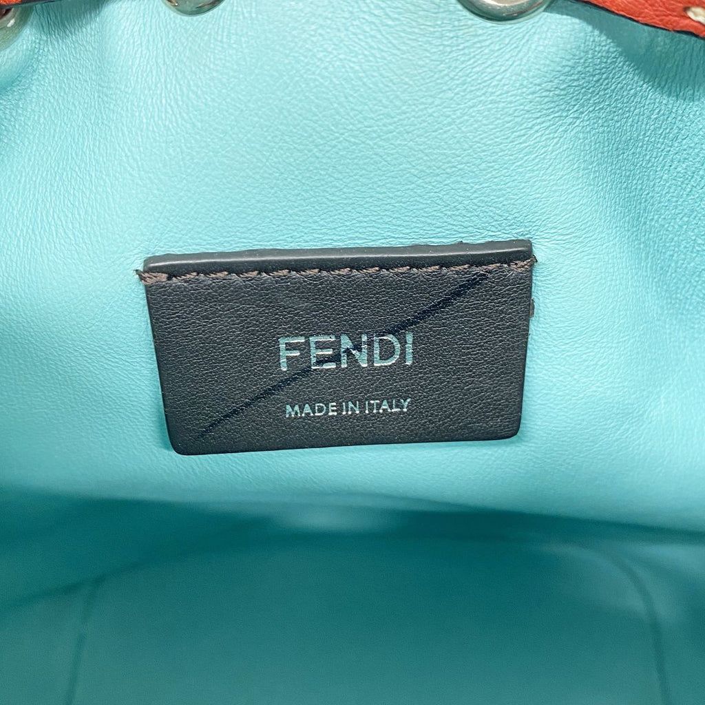 Fendi Handbag Montresor Mini Leather Red Silver 2-Way Bag — view 5