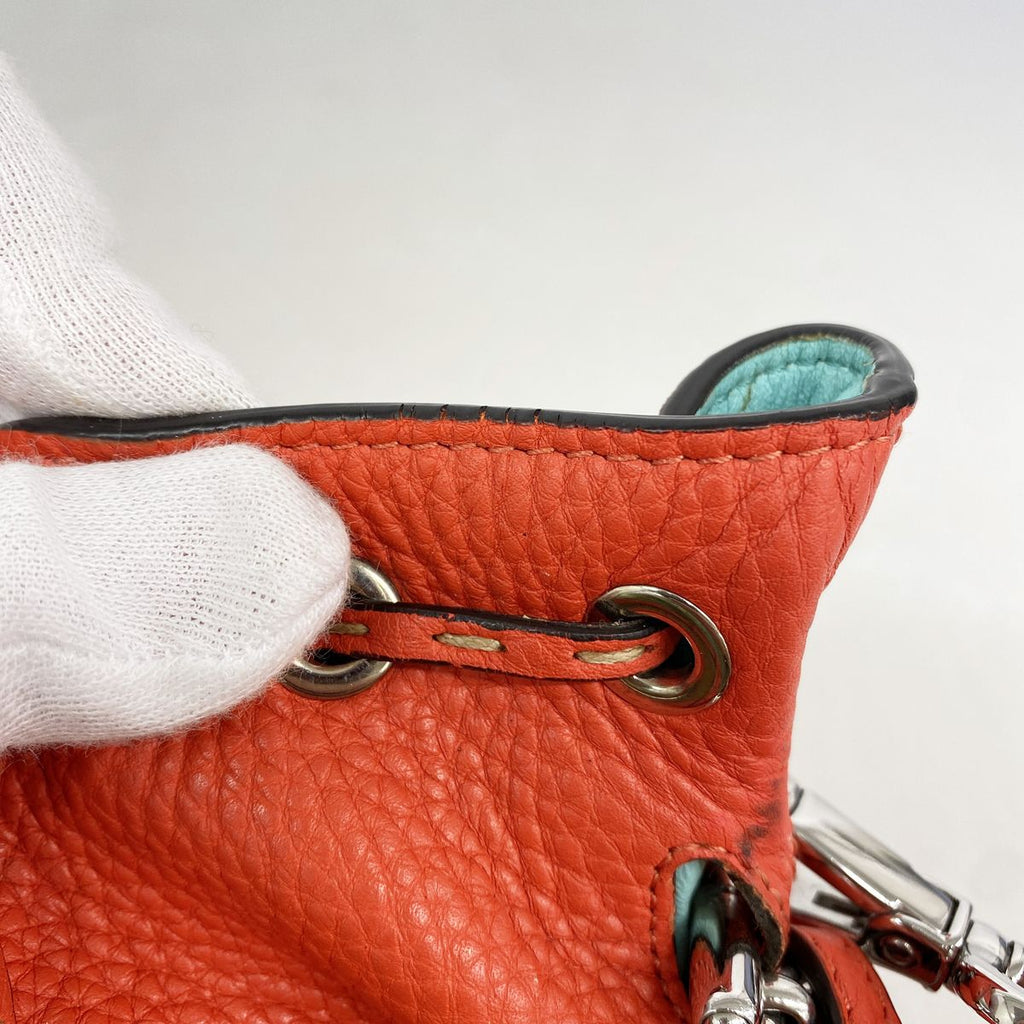 Fendi Handbag Montresor Mini Leather Red Silver 2-Way Bag — view 6