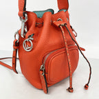Fendi Handbag Montresor Mini Leather Red Silver 2-Way Bag — view 2