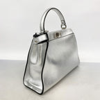 Fendi Handbag Peekaboo Leather Silver — view 2