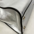 Fendi Handbag Peekaboo Leather Silver — view 6