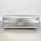 Fendi Handbag Peekaboo Leather Silver — view 3