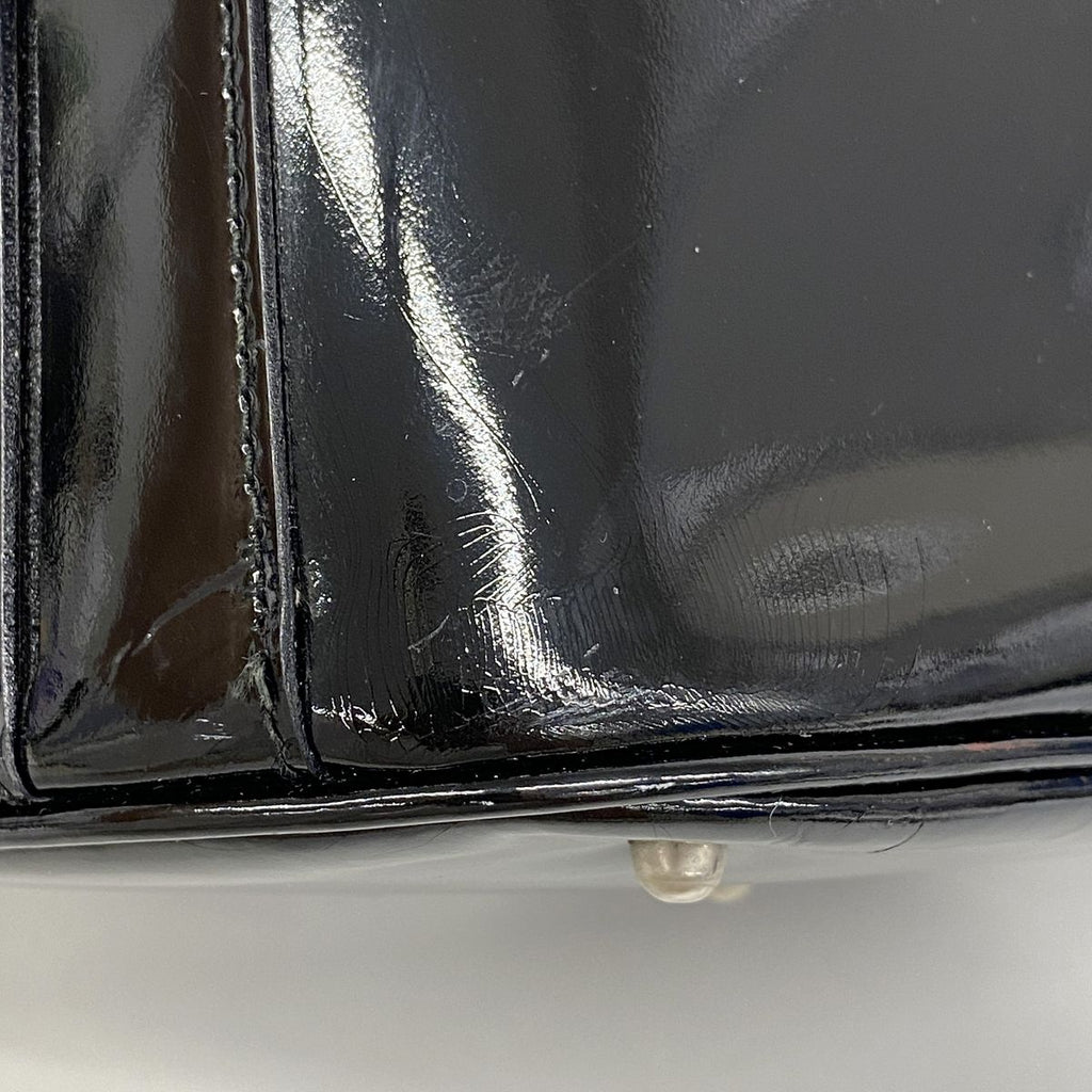 Gucci Handbag Bamboo Patent Black Silver — view 8