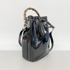 Gucci Handbag Bamboo Patent Black Silver — view 2