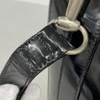 Gucci Handbag Bamboo Patent Black Silver — view 7