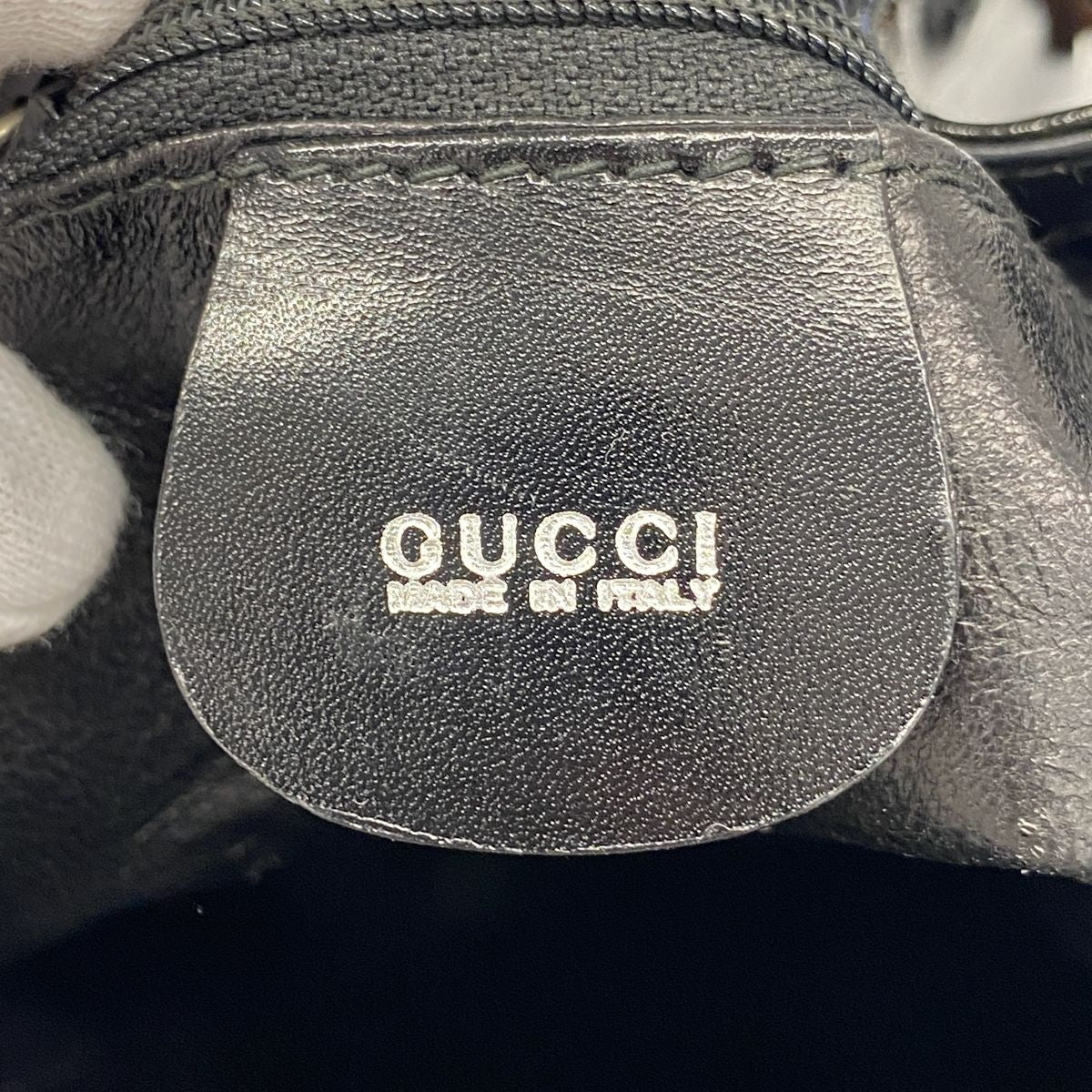 Gucci Handbag Bamboo Patent Black Silver — view 5