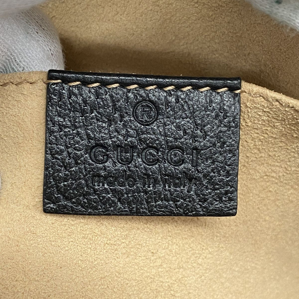 Gucci Shoulder Bag Ophidia Sherry Line Leather Black Gold — view 5