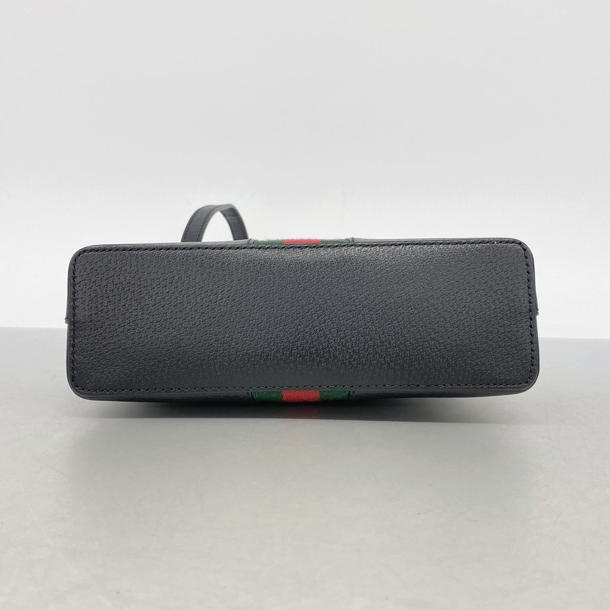 Gucci Shoulder Bag Ophidia Sherry Line Leather Black Gold — view 3