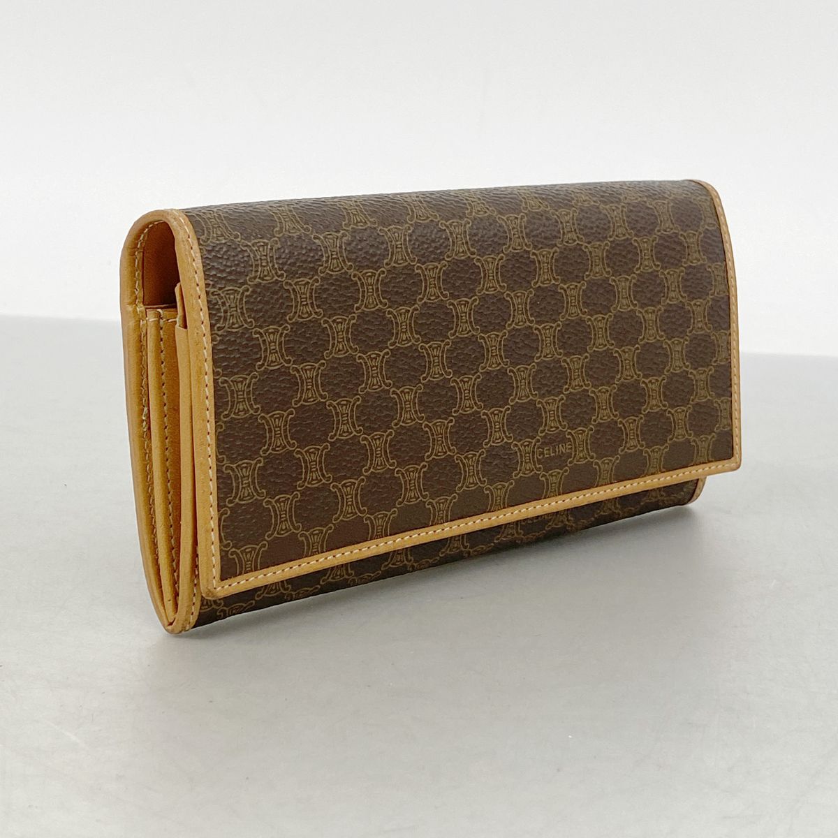 Celine Wallet Macadam Brown Gold — view 2