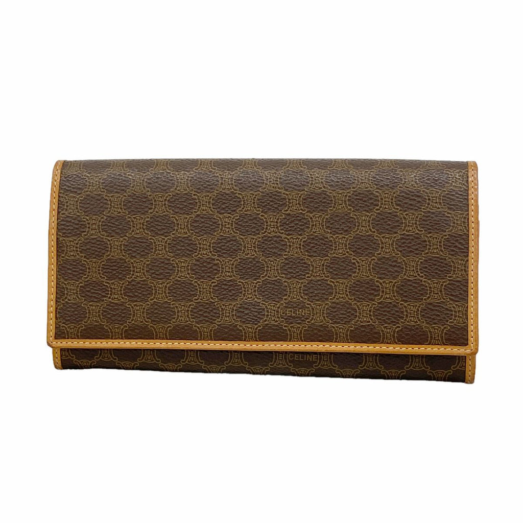 Celine Wallet Macadam Brown Gold