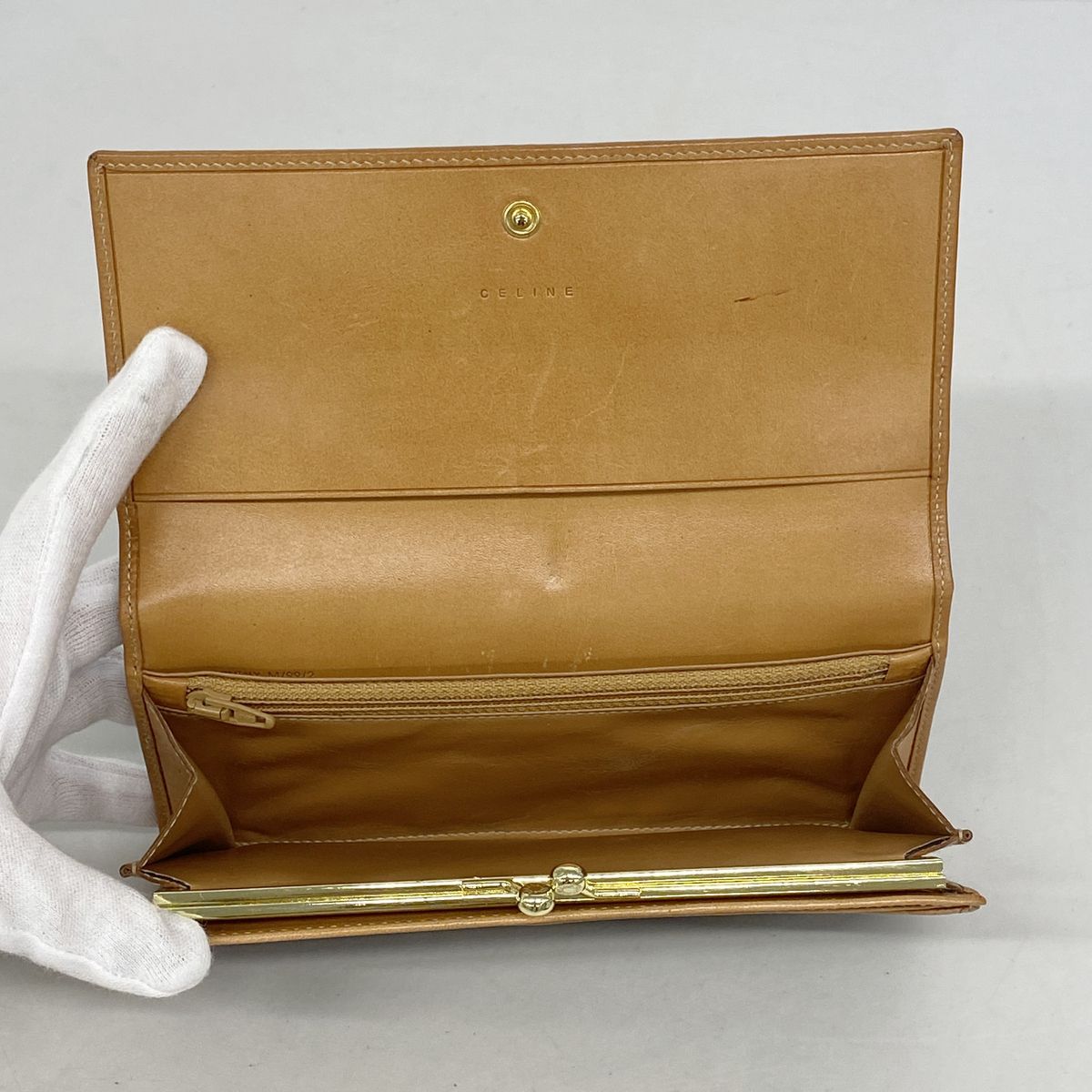 Celine Wallet Macadam Brown Gold — view 3