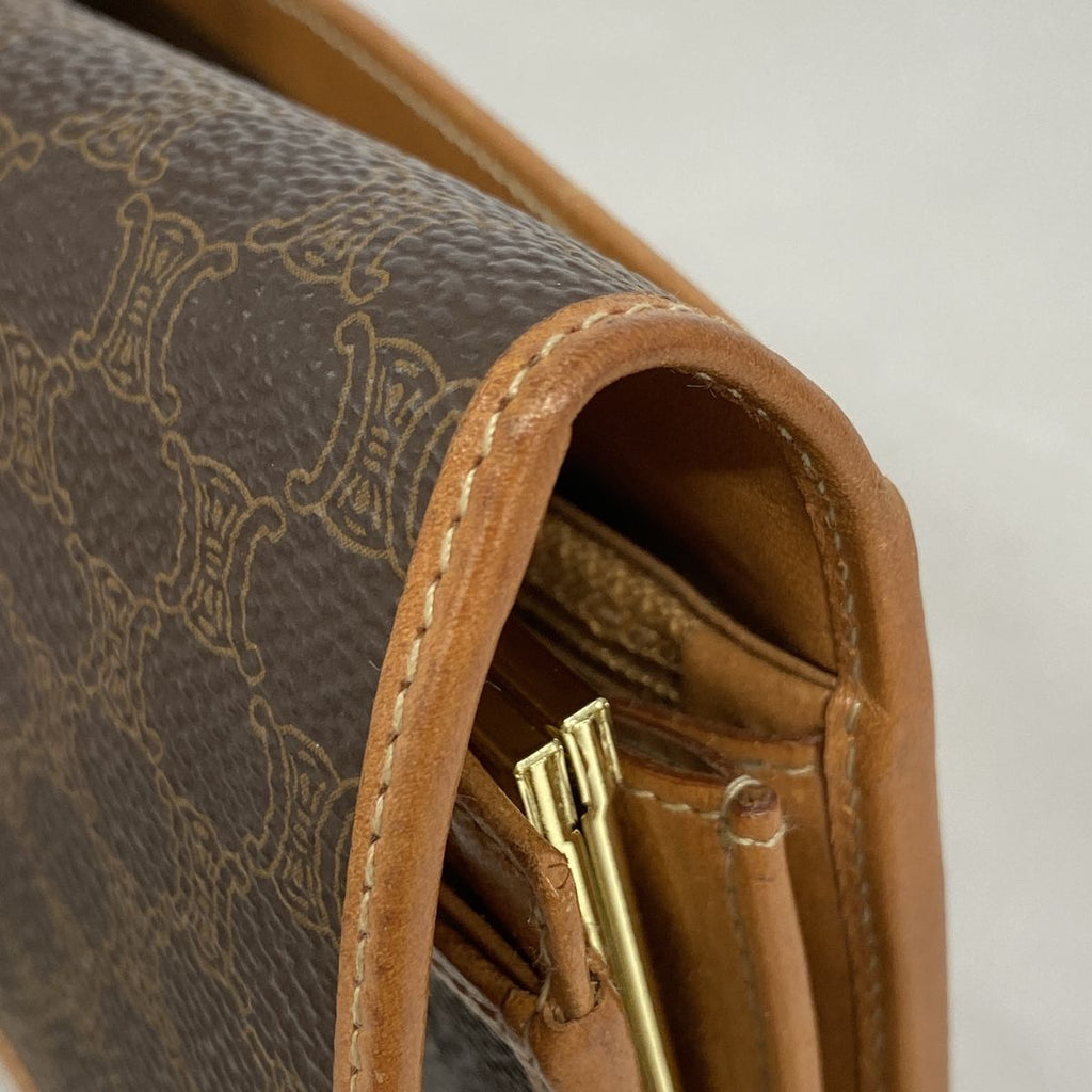 Celine Wallet Macadam Brown Gold — view 6