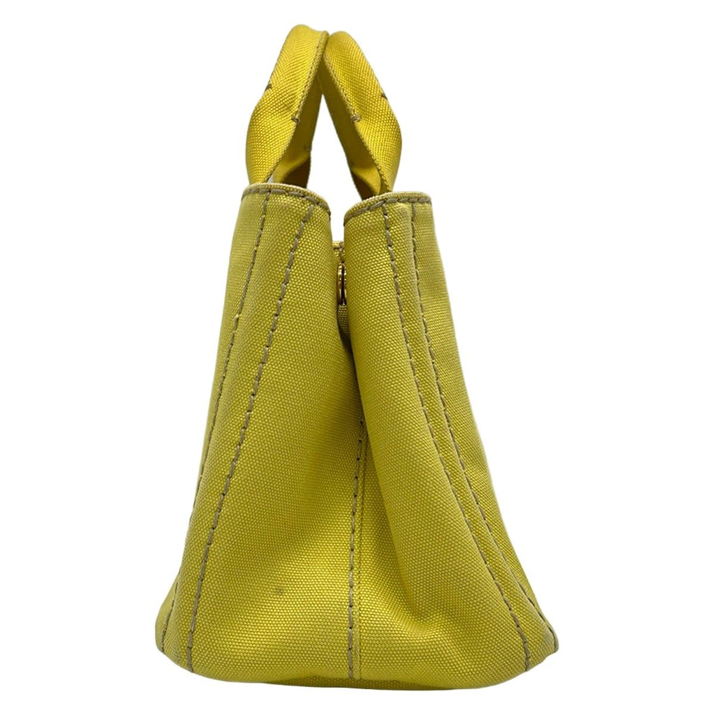 Prada Tote Bag Canapa Yellow — view 2