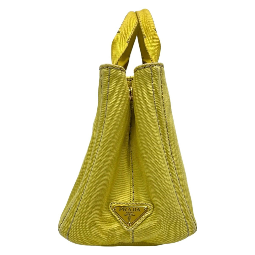 Prada Tote Bag Canapa Yellow — view 4