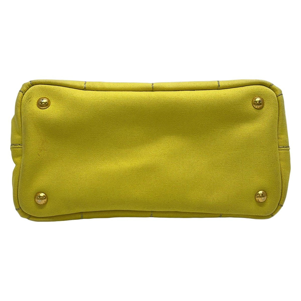 Prada Tote Bag Canapa Yellow — view 5