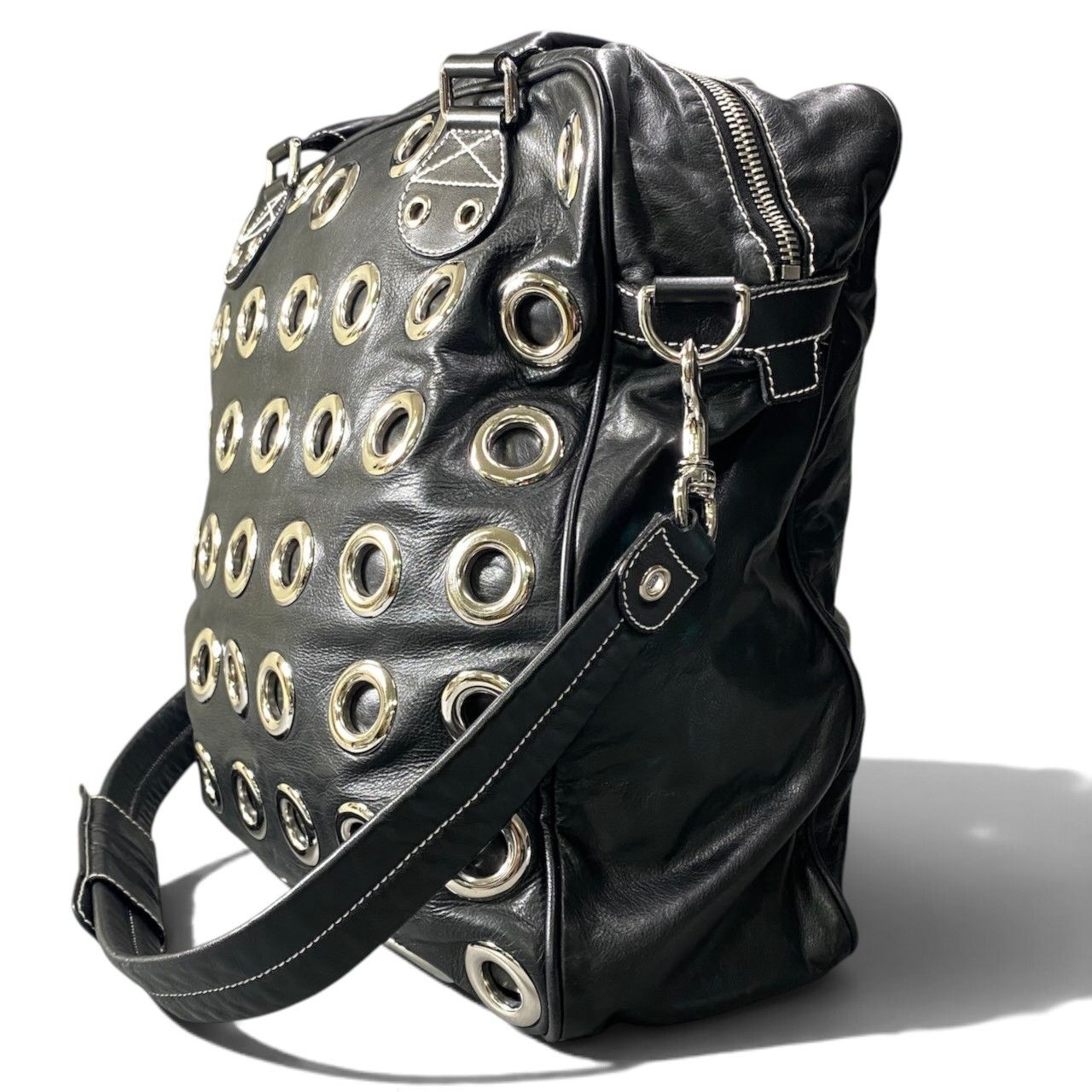 Gucci Archive Grommet 2-Way Shoulder Bag Black — view 4
