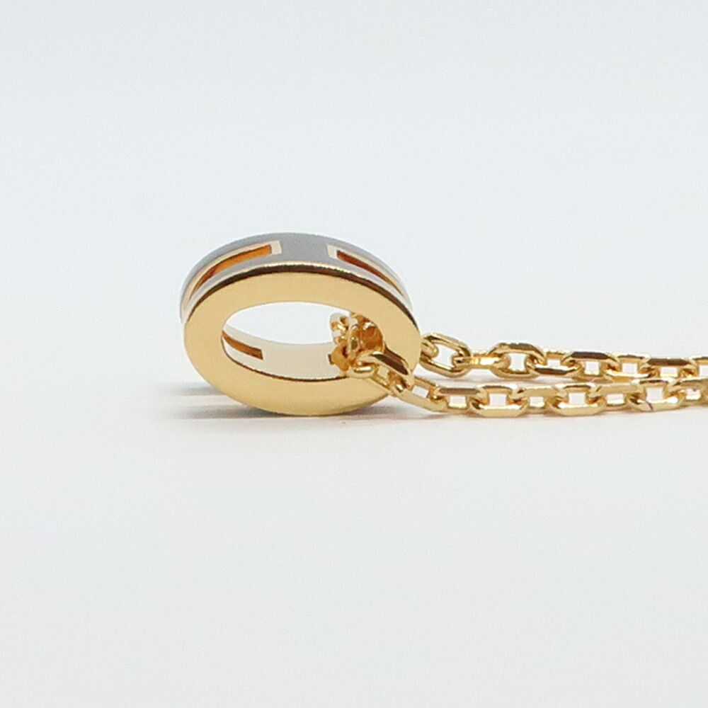 Hermes Necklace Mini Pop H Rocabar Black Gold H Logo Pendant — view 4