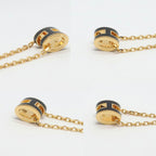 Hermes Necklace Mini Pop H Rocabar Black Gold H Logo Pendant — view 5