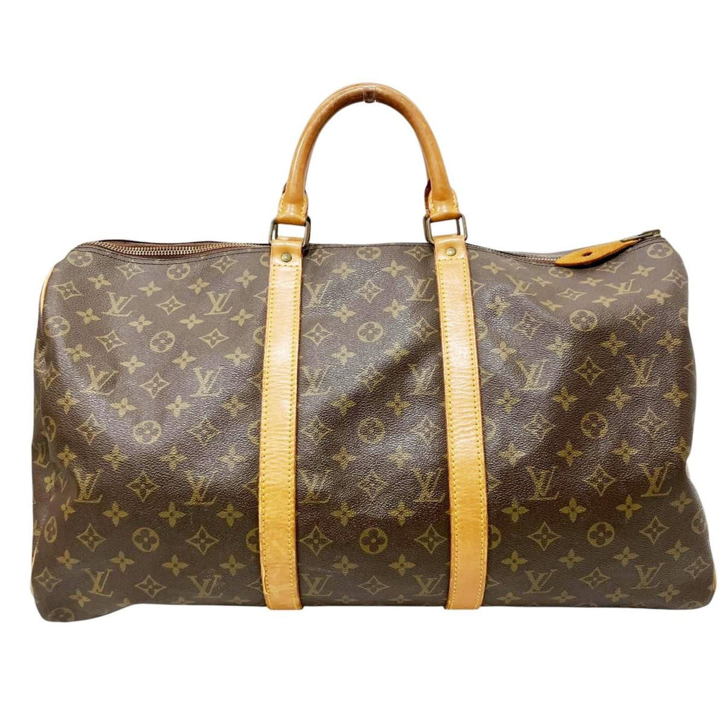 Louis Vuitton Keepall 50 Monogram Boston Bag Canvas